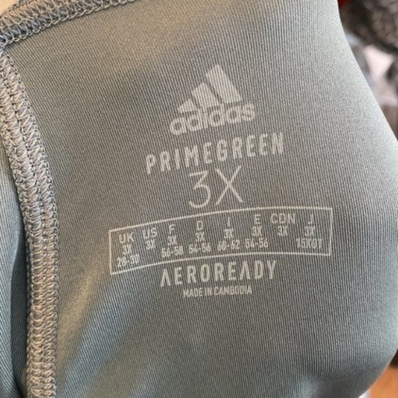 Adidas X Zoe Saldana Women Gray Blue U4U Aeroready 7/8 Leggings Plus Size 3X - Picture 13 of 15